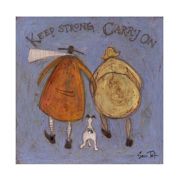 Sam Toft Keep Strong Carry On Pappersutskrift 40cm x 40cm Multicolo Multicoloured 40cm x 40cm
