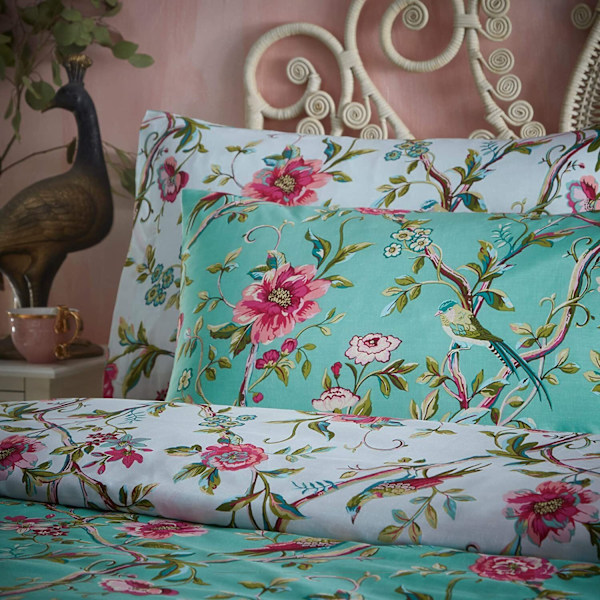 Furn Chinoiserie Vintage Påslakan Set Enkelsäng Bright Jade Bright Jade Single