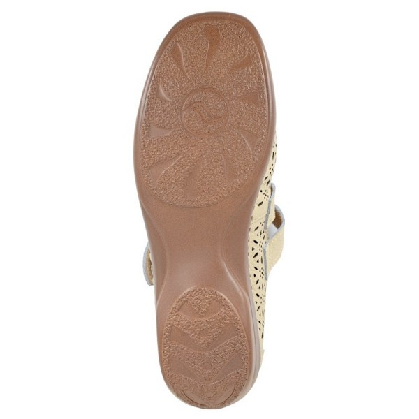 Boulevard Damsandaler i perforerat läder 4 UK Beige Beige 4 UK