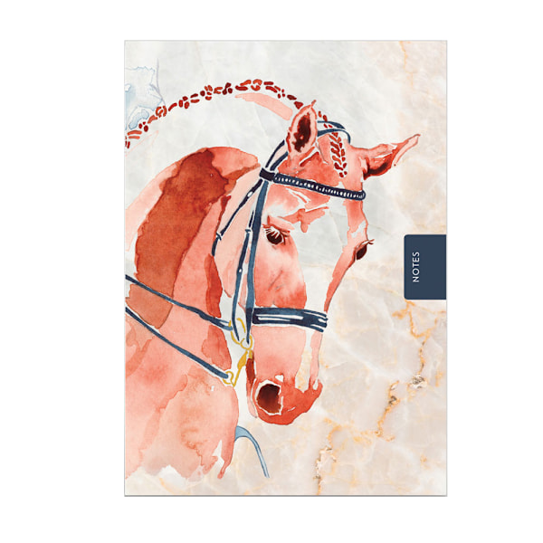 Deckled Edge Competition Horse Notebook A6 Brun/Beige Brown/Beige A6
