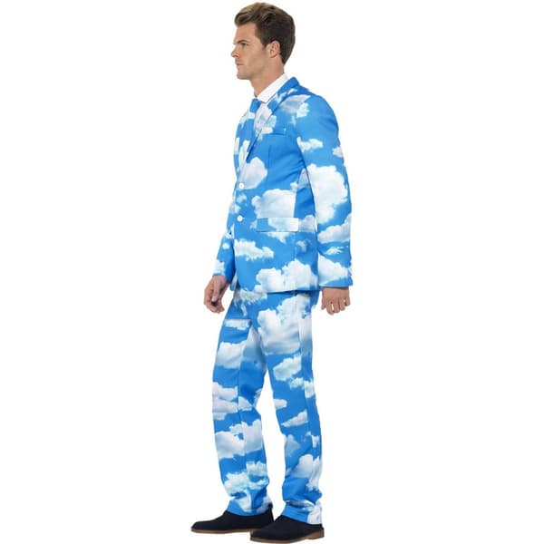 Smiffys Herr Sky High Kostym L Blå/Vit Blue/White L