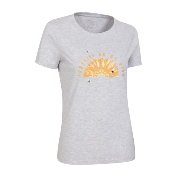 Mountain Warehouse Dam/Damer Sunshine Sunflower Ekologisk T-shirt Light Grey 20 UK