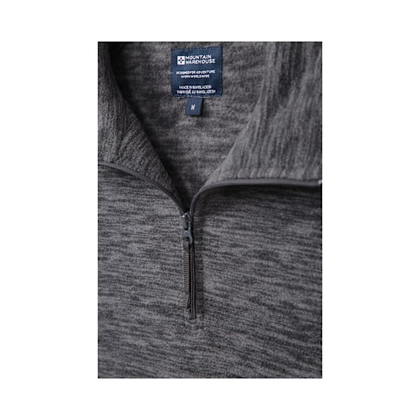 Mountain Warehouse Mens Snowdon Melange Fleece Top (2-pack) Black XS