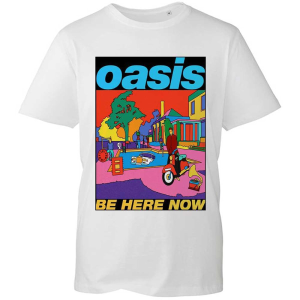 Oasis Unisex Adult Be Here Now Illustration Bomull T-shirt XL W White XL