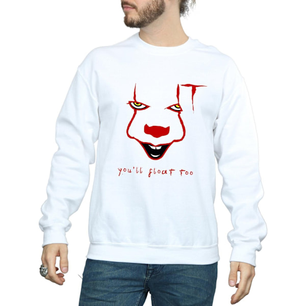 It Herr Pennywise Float Sweatshirt M Vit White M