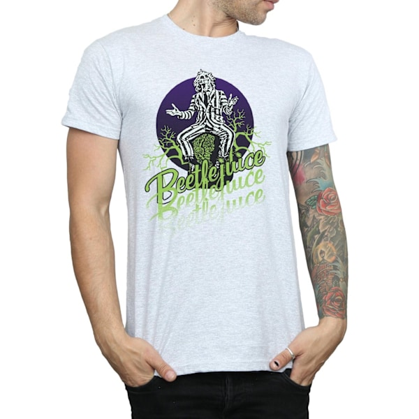 Beetlejuice Herr Faded Pose T-shirt 3XL Sports Grey Sports Grey 3XL