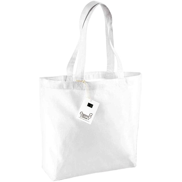 Westford Mill Ekologisk Bomull 16L Shopper Bag One Size Vit White One Size