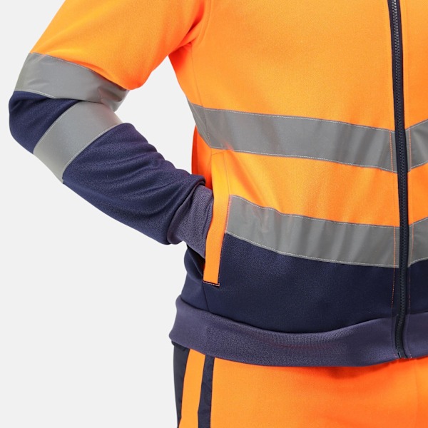 Regatta Professional Herr Hi-Vis Jacka med Full Dragkedja XL Orange/Marinblå Orange/Navy XL