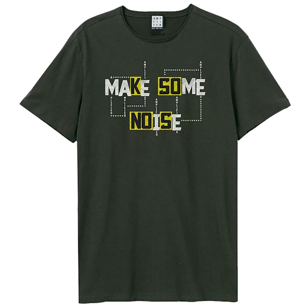 Amplified Unisex Vuxen Make Some Noise T-Shirt L Charcoal Charcoal L
