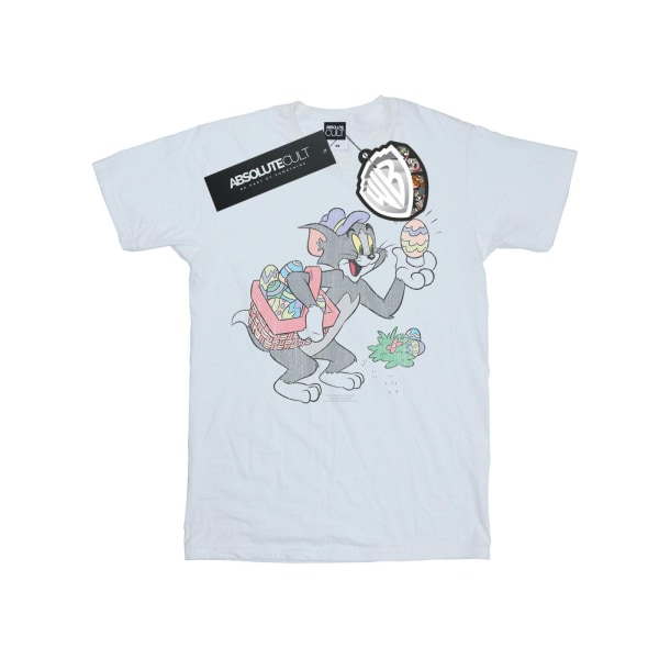 Tom And Jerry Dam/Dam Egg Hunt Cotton Boyfriend T-shirt X White XXL