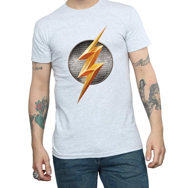 DC Comics Justice League Movie Flash Emblem T-Shirt L Spor Sports Grey L