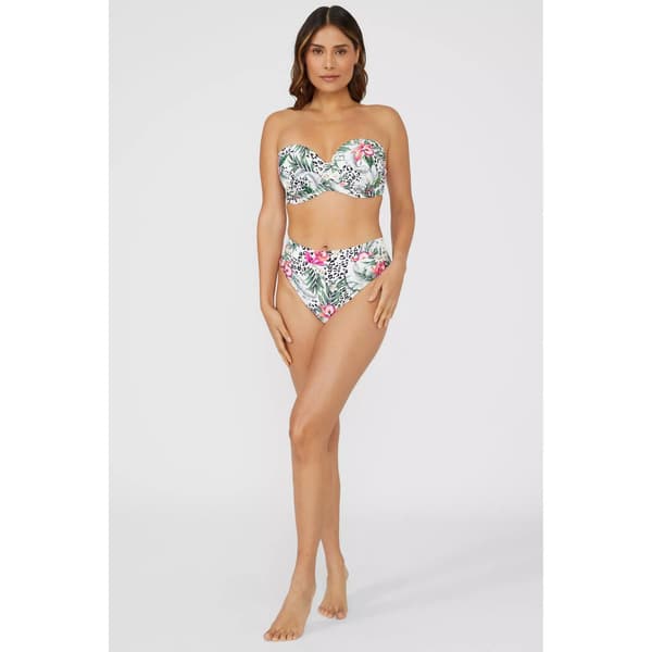 Vacker dam/dam djungel strapless bikini topp 32F flerfärgad Multicoloured 32F