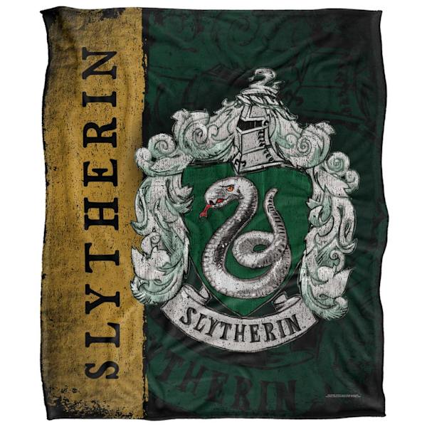 Harry Potter Slytherin Crest Filt En Storlek Flerfärgad Multicoloured One Size