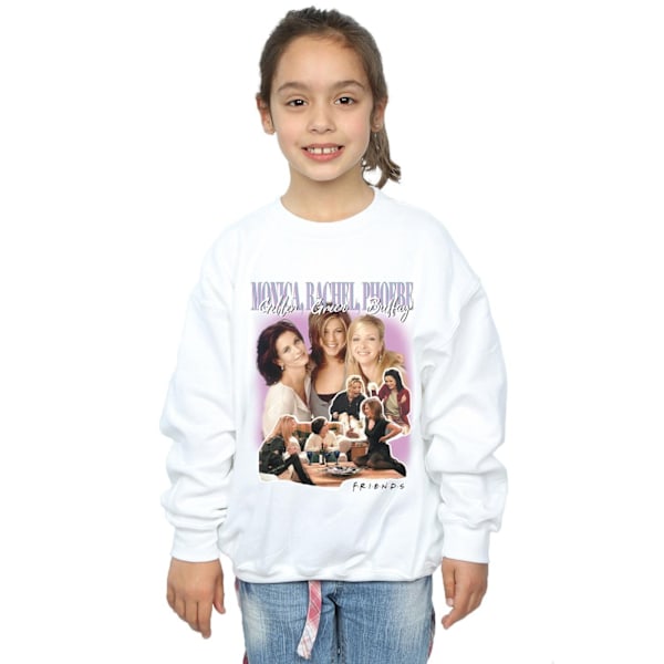 Friends Girls Geller Green Buffay Sweatshirt 7-8 år Vit White 7-8 Years