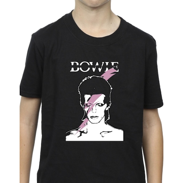 David Bowie Boys Pink Flash T-Shirt 9-11 år Svart Black 9-11 Years