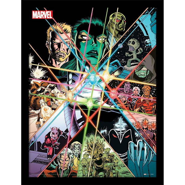 Guardians Of The Galaxy Core Characters Inramad Poster 40cm x 30 Multicoloured 40cm x 30cm