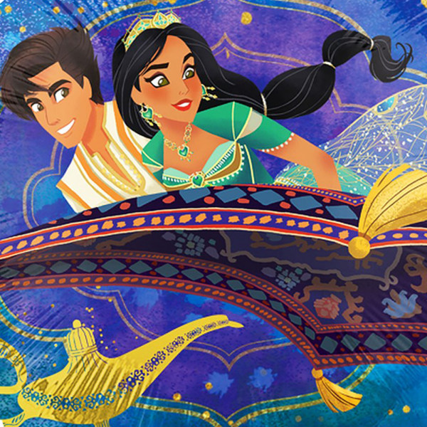 Aladdin Flying Carpet Circle Folieballong One Size Multicoloure Multicoloured One Size