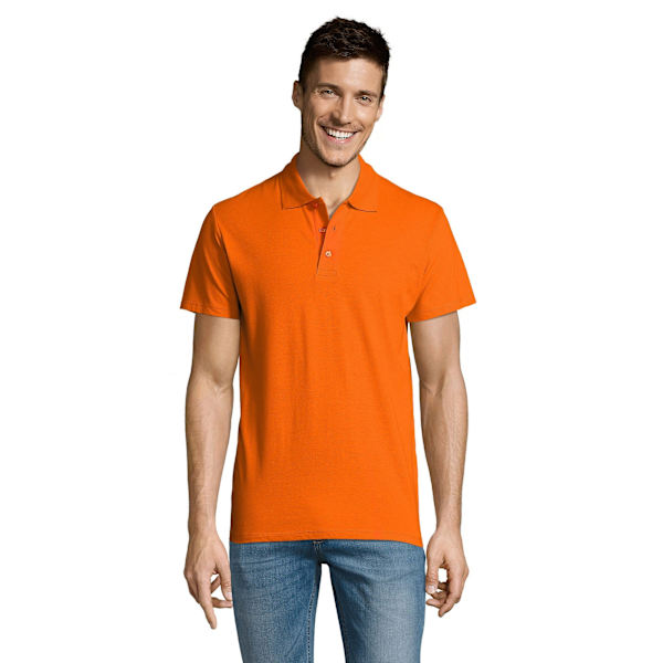 SOLS Herr Sommar II Pique Kortärmad Poloskjorta L Orange Orange L