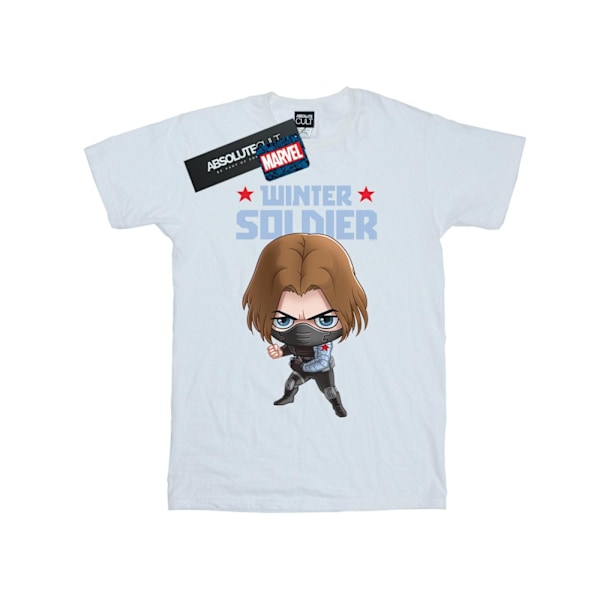 Marvel Mens Winter Soldier Bucky Toon T-Shirt XXL Vit White XXL