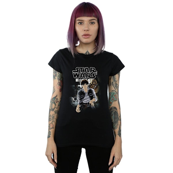 Star Wars Dam/Damer Han Och Chewie Anime Bomull T-shirt XXL Black XXL