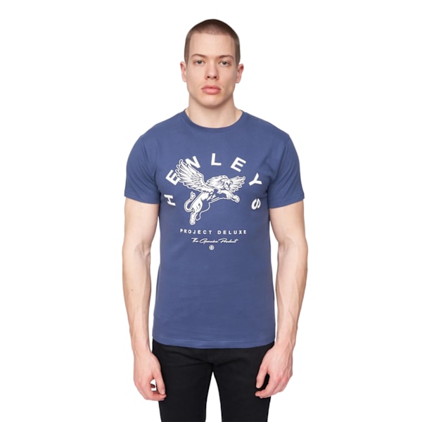 Henleys herr Colhen logotyp T-shirt M djupblå Deep Blue M