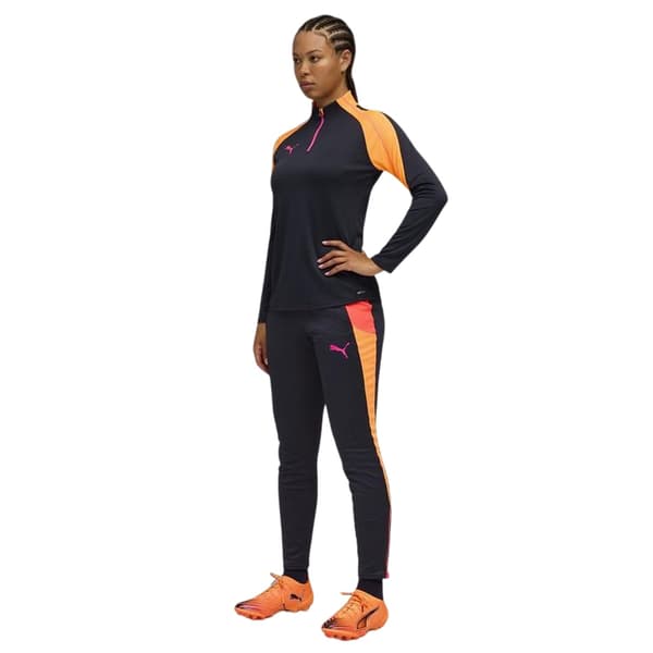 Puma Träningströja (Base Layer) för dam, storlek 14 UK, marinblå/orange Navy/Orange 14 UK