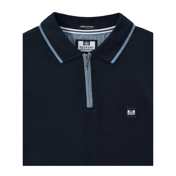 Weekend Offender Herr Pikétröja S Marinblå Navy S