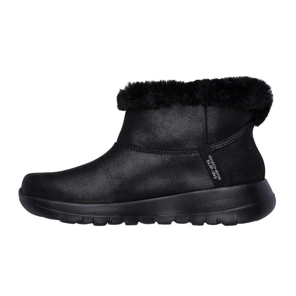Skechers On The Go Joy ankelboots med fuskpälsfoder för dam Black 4 UK