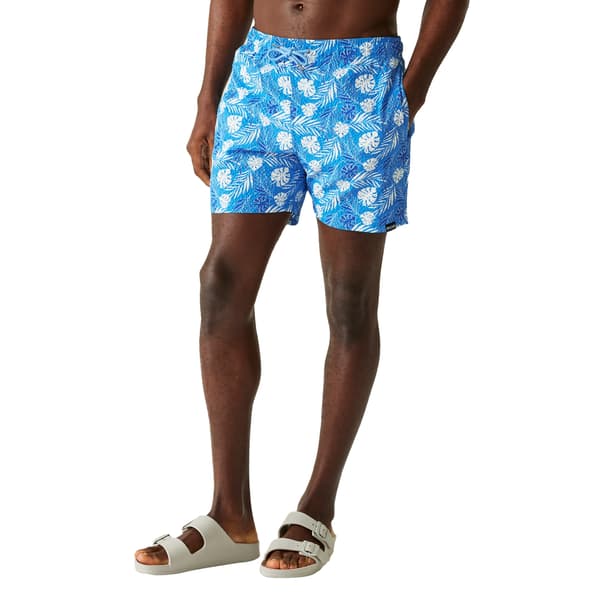 Regatta Loras Leaf Seersucker Badshorts för män L Elysium Blå Elysium Blue L