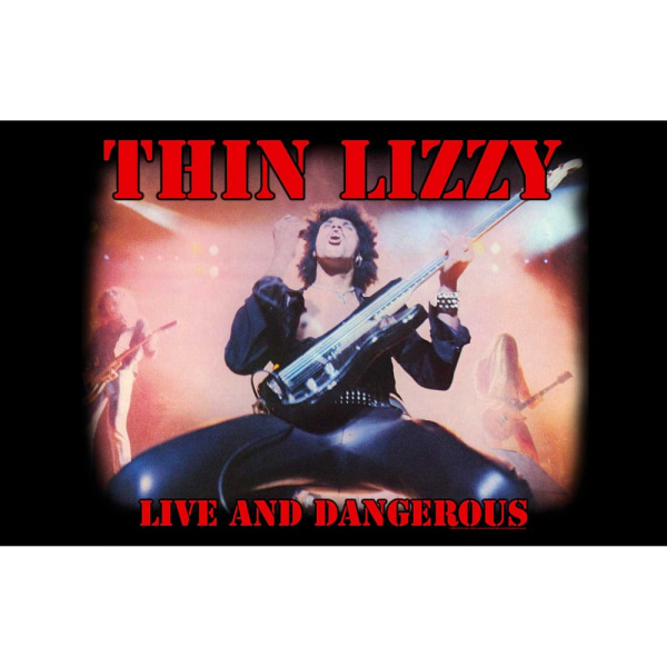 Thin Lizzy Live And Dangerous Textil Affisch One Size Svart/Röd Black/Red/Pink One Size