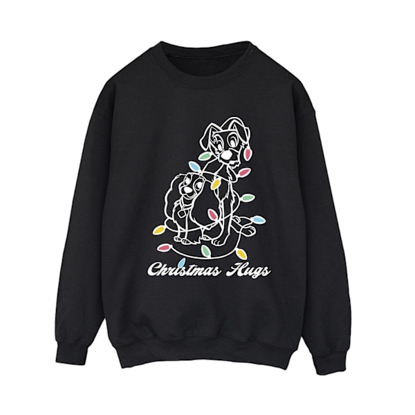 Disney Dam/Kvinnor Lady Och Lufsen Julkramar Sweatshirt Black XXL