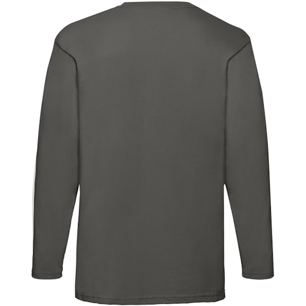 Fruit Of The Loom Mens Valueweight Crew Neck Long Sleeve T-Shirt Light Graphite M