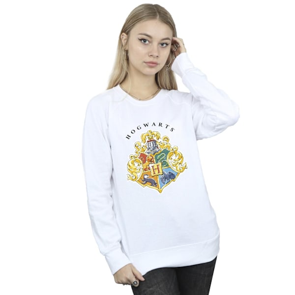 Harry Potter Dam/Dam Hogwarts Skole Emblem Sweatshirt XL White XL