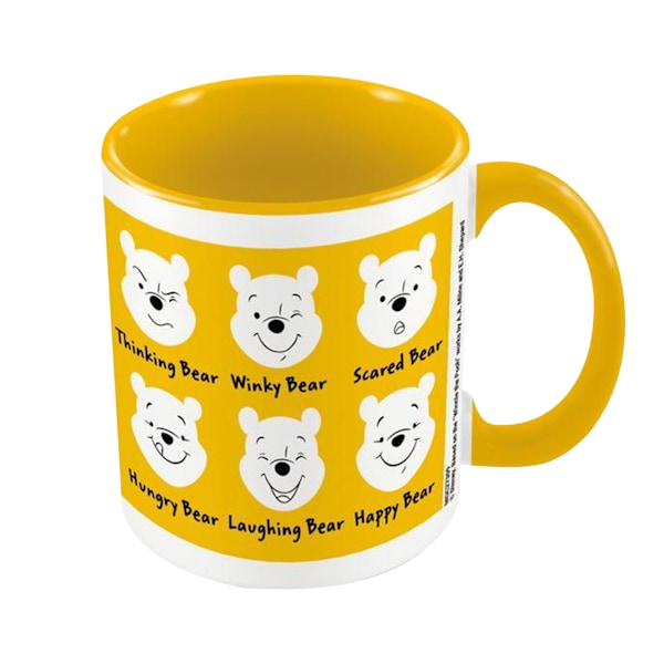 Winnie the Pooh Faces Inner Two Tone Mug One Size Gul/Vit Yellow/White One Size