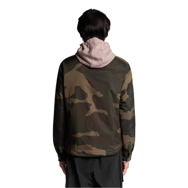Lyle & Scott Herr Camo Overshirt XL Gråbrun Grey Taupe XL