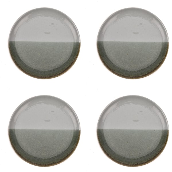 Hestia Set med 4 Reaktiv Glasyr Grå Assietter 18cm One Size G Grey One Size