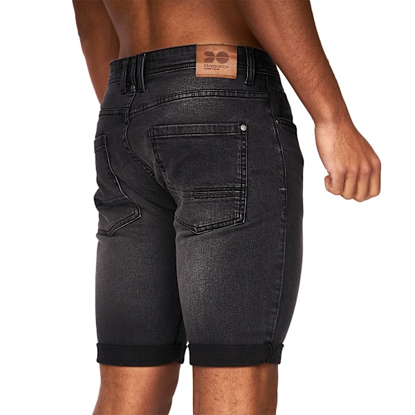 Crosshatch herr Tadcaster denimshorts 36R svart Black 36R