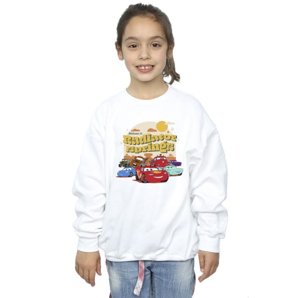 Disney Girls Cars Radiator Springs Group Sweatshirt 12-13 år White 12-13 Years