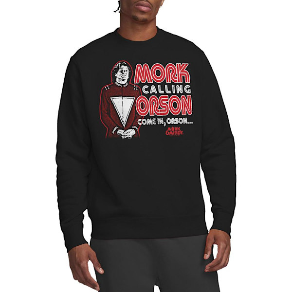 Mork And Mindy Unisex Vuxen Mork Calling Orson Sweatshirt XL Blå Black XL