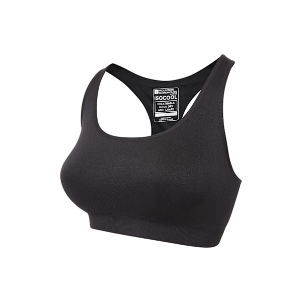 Mountain Warehouse Dam/Kvinnor Anti-Chafe Sömlös Sport-BH Black L