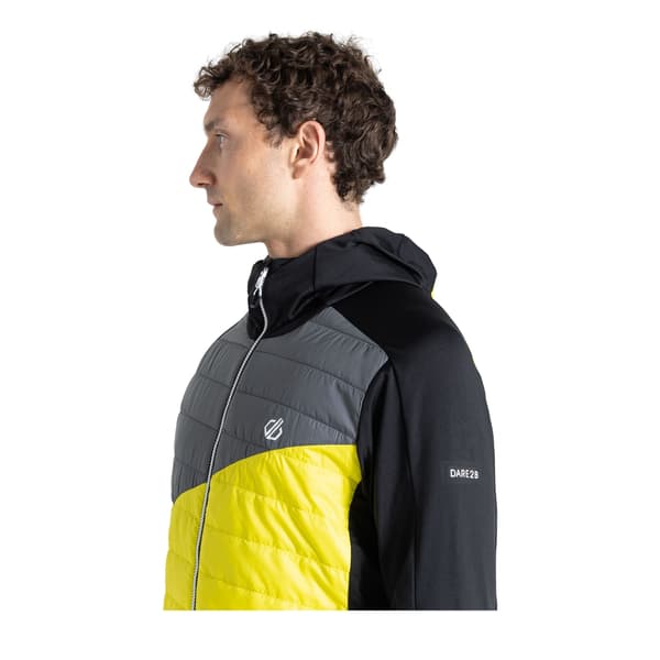 Dare 2B Herr Touring Kontrastpanel Hybridjacka L Neon Spring Neon Spring/Black L