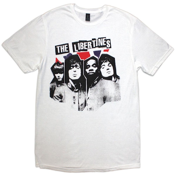 The Libertines Unisex Vuxen Rip Flag Xerox T-Shirt L Vit White L