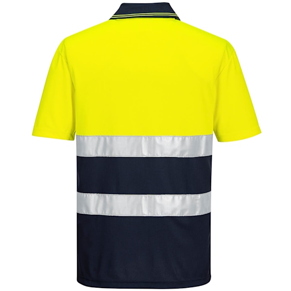 Portwest Herr Kontrast Lättvikts Hi-Vis Poloskjorta 4XL Gul Yellow/Navy 4XL