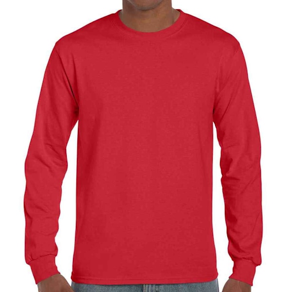 Gildan Unisex Adult Ultra Cotton Long-Sleeved T-Shirt XXL Röd Red XXL