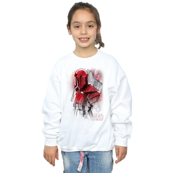 Star Wars Girls The Last Jedi Praetorian Guard Borstad Sweatshirt White 12-13 Years