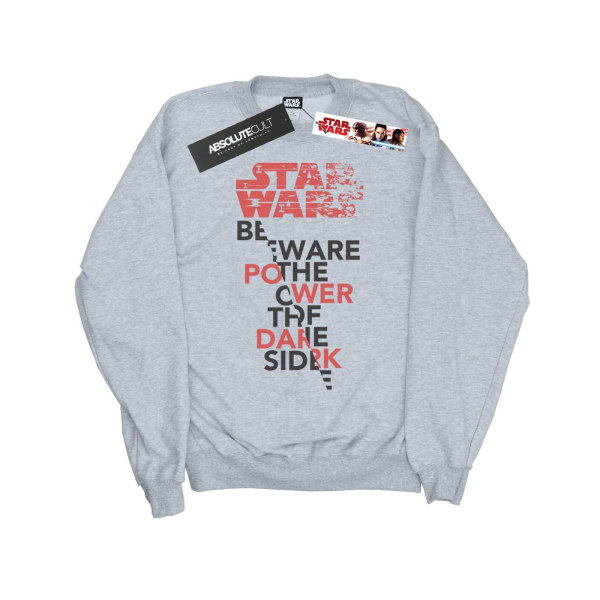 Star Wars Girls The Last Jedi Power Of The Dark Side Sweatshirt Sports Grey 7-8 Years