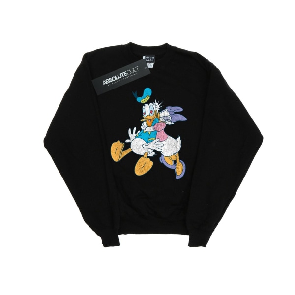 Disney Dam/Dam Donald And Daisy Duck Kiss Sweatshirt M Bl Black M