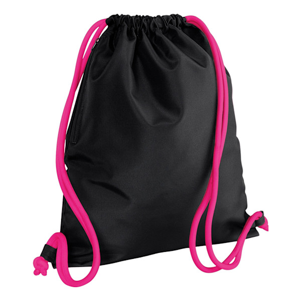 Bagbase Icon dragsnöre väska One Size Svart/Fuchsia Black/Fuchsia One Size