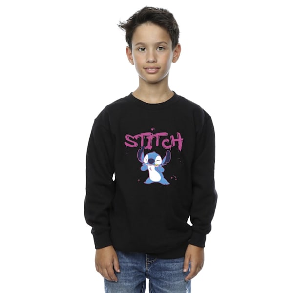 Disney Pojkar Lilo och Stitch Graffiti Sweatshirt 3-4 År Svart Black 3-4 Years