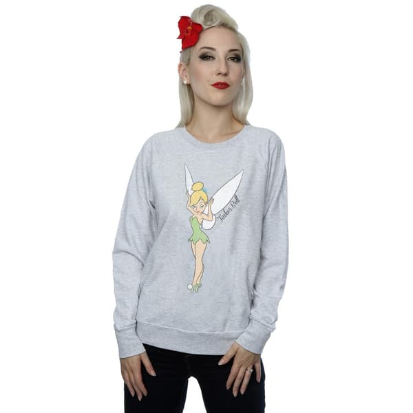 Tinkerbell Dam Klassisk Sweatshirt S Heather Grey Heather Grey S